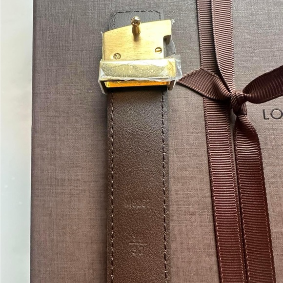 NIB Authentic Louis Vuitton Damier Ebene Belt 80 - Picture 4 of 6